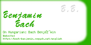 benjamin bach business card